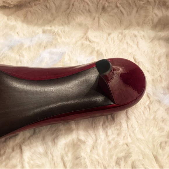 Ruby Red Stuart Weitzman Patent Leather Heels - Picture 6 of 7